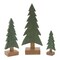 Melrose Set of 3 Christmas Pine Tree Tabletop Decorations 16.5"